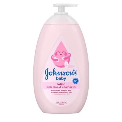 Johnson's Moisturizing Mild Pink Baby Body Lotion, Coconut Oil for Delicate Skin, Hypoallergenic - 27.1 fl oz - Image 1
