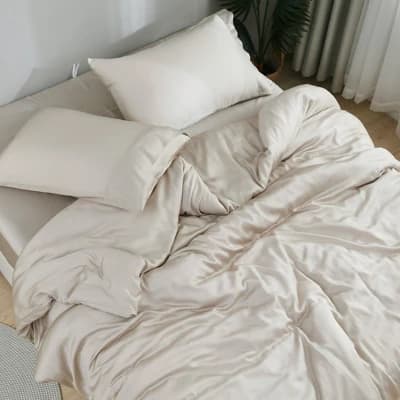 DOZ Bamboo Viscose Sheet Set, Organically Grown Bamboo, Buttery Soft, Cooling, High GSM, Deep Pockets Fog King - Image 1