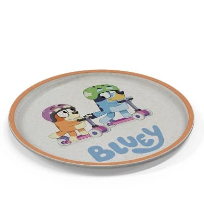Zak Designs 'Bluey' 2pk 8" Melamine Bamboo Dining Plate Set - Image 1