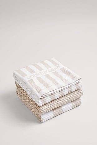 CR Stripe Australian Cotton Tea Towel Pack of 3 - Image 1