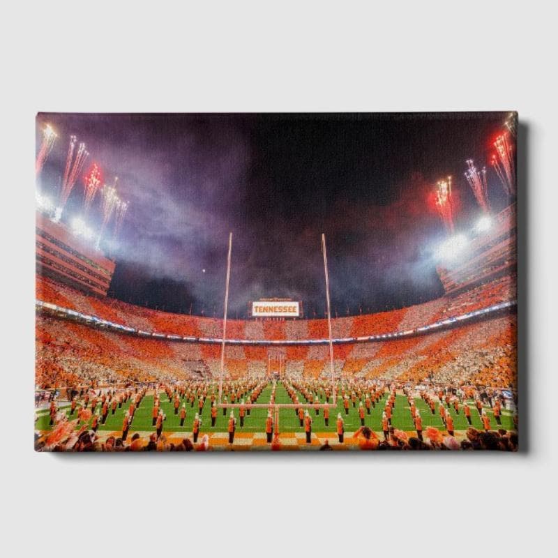  Vols | Tennessee 24  X 16  Checkerboard Neyland And Pride Of The Southland Band | Alumni Hall - Image 1