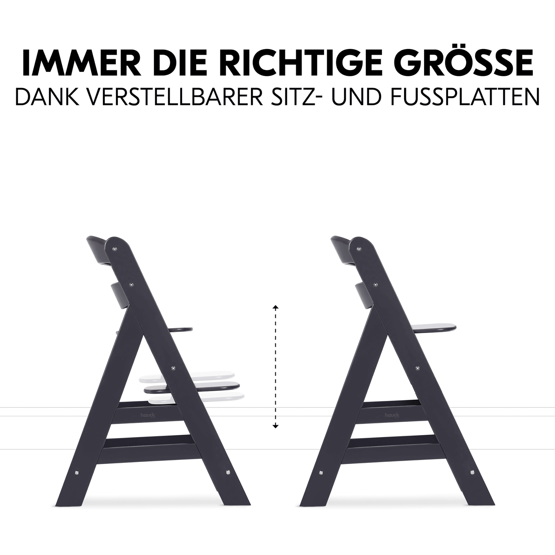Hochstuhl mit Newborn Set Alpha+ Dark Grey thumbnail 5