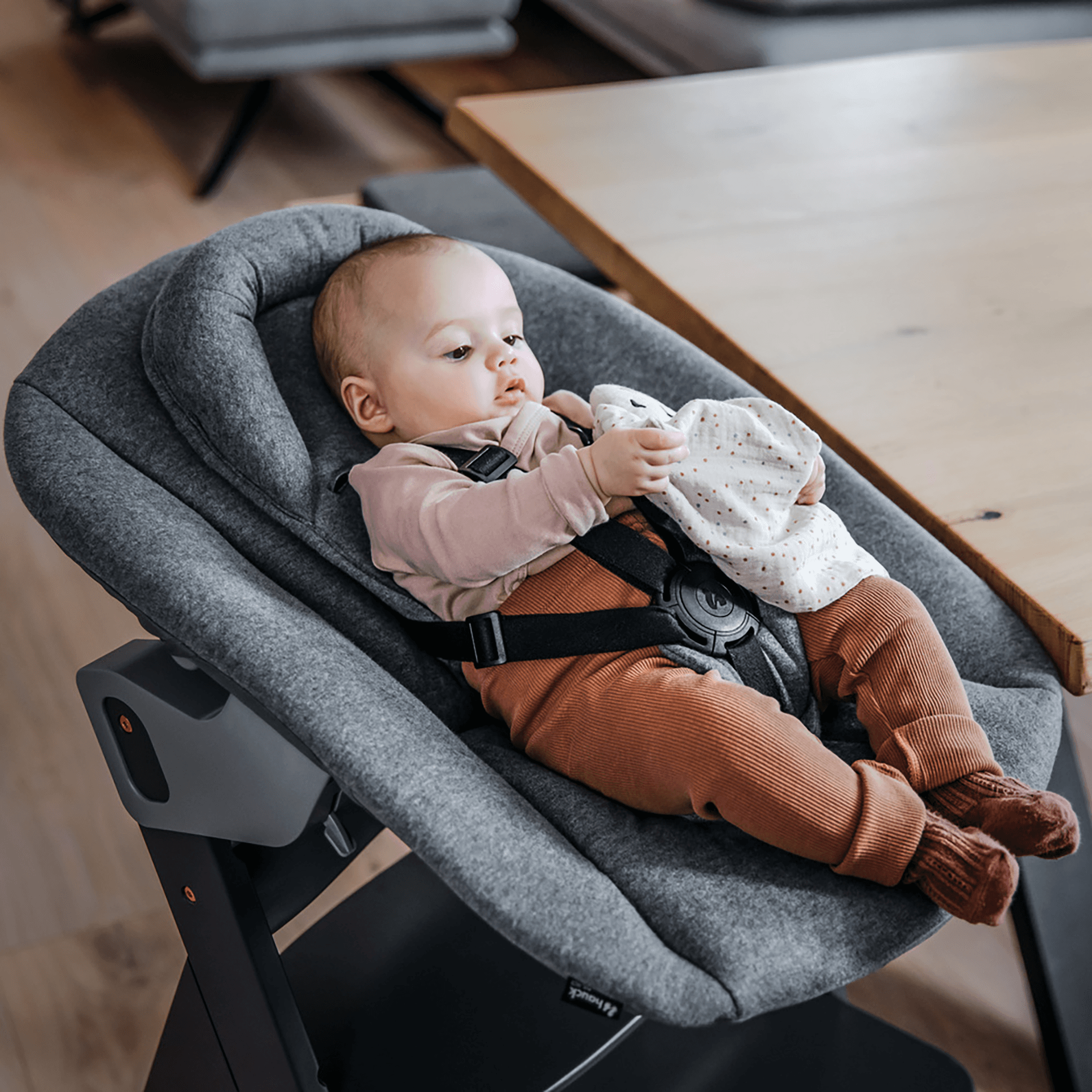 Hochstuhl mit Newborn Set Alpha+ Dark Grey thumbnail 2