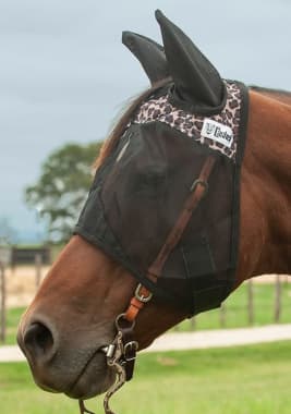 Cashel Quiet Ride Limited Edition Fly Mask With Ears - Leopard - Image 1