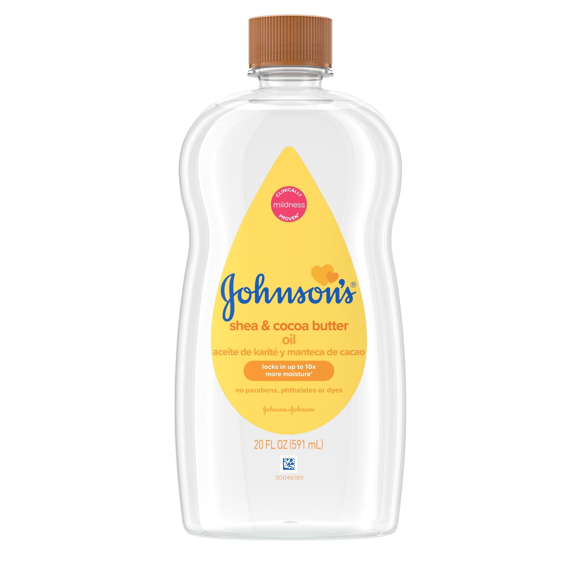 Johnson's Baby Oil with Shea & Cocoa Butter, 20 fl. oz - Image 1