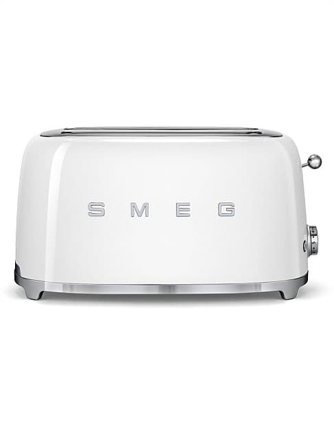Smeg Tsf02 50's Style Long Slot Toaster White | David Jones - Image 1