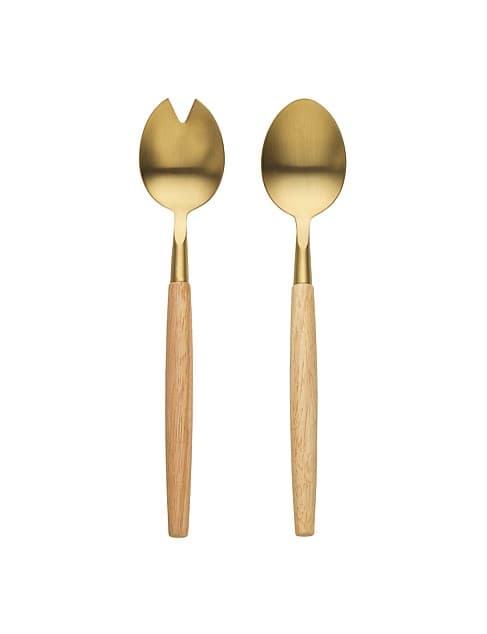 Ecology Alto 2pc Salad Server Set Gold | David Jones - Image 1