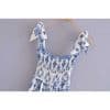 Summer Floral Smocked Dress for Women: Knotted Straps, Elastic Bust, Midi Length thumbnail 9