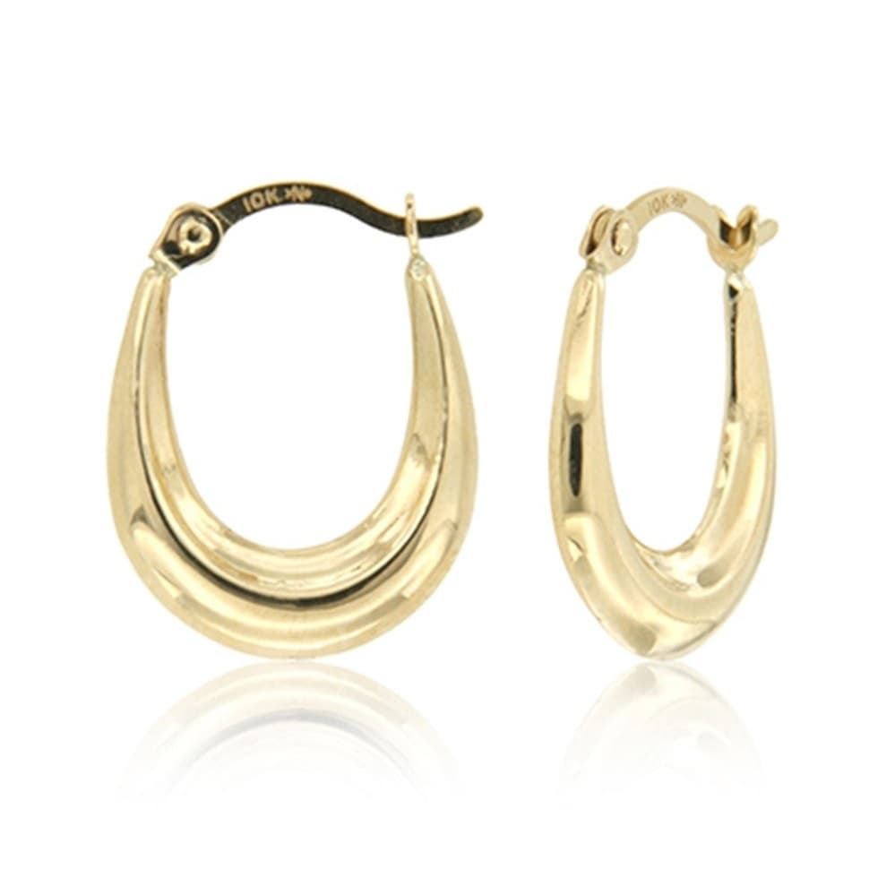 Boucles d'oreilles pour femme en or 10k. Color: jaune | Doucet Latendresse - Image 1