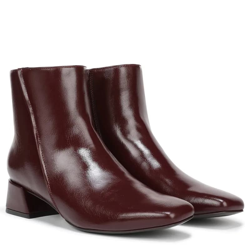Naturalizer Women's Hadley Ankle Booties (Wine Red Faux Leather) - Size 9.5 W thumbnail 5