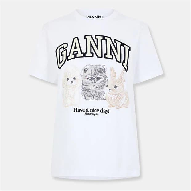 GANNI Women's Animal Print T-Shirt - Image 1