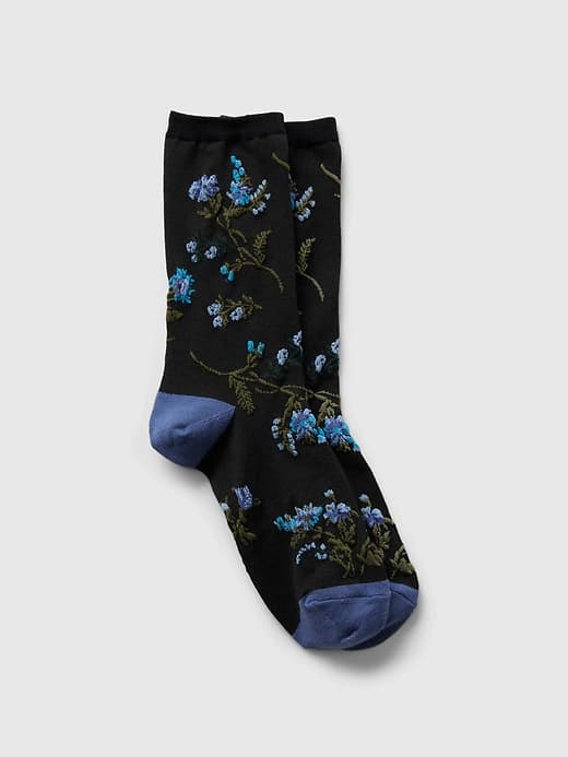 Floral Crew Socks - Image 1