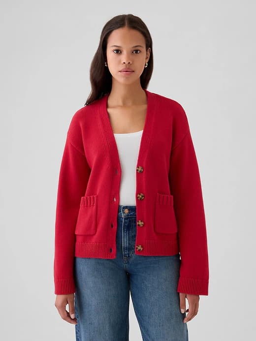 Pocket Cardigan Sweater - Image 1