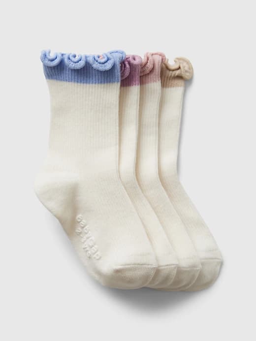 Baby & Toddler Ruffled Crew Socks (4-Pack) - Image 1