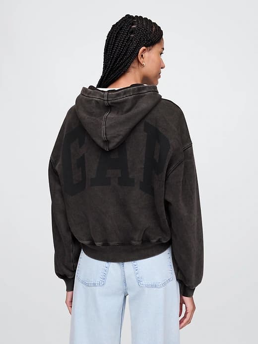 VintageSoft Crop Logo Hoodie thumbnail 9