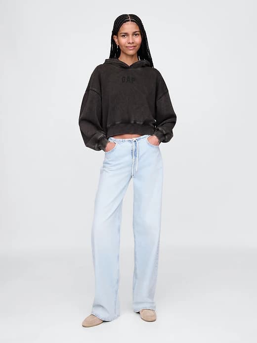 VintageSoft Crop Logo Hoodie thumbnail 10