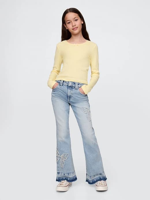 Kids High Rise '70s Flare Jeans - Image 1