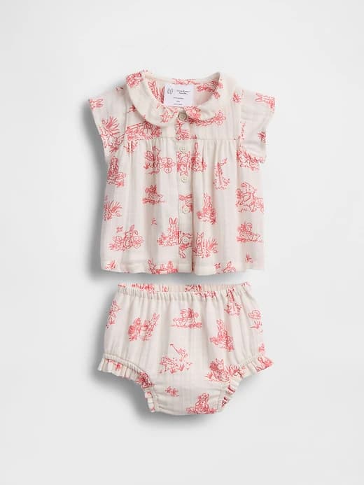 Baby Peter Rabbit™ Crinkle Gauze Outfit Set - Image 1