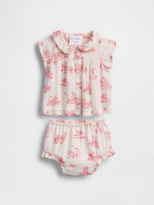 Baby Peter Rabbit™ Crinkle Gauze Outfit Set - Image 1