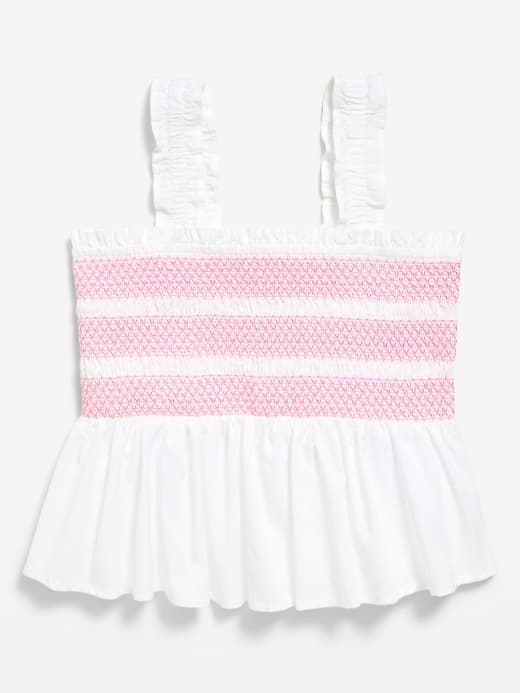 Smocked Peplum Tank Top for Girls - Image 1