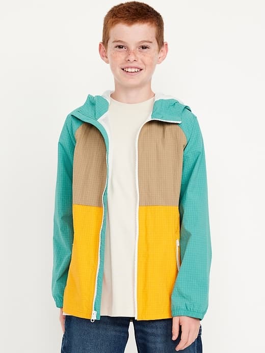 Color-Block Ripstop Jacket for Boys