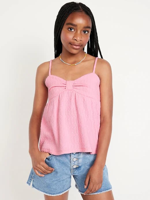Sleeveless Pucker Tank Top for Girls - Image 1