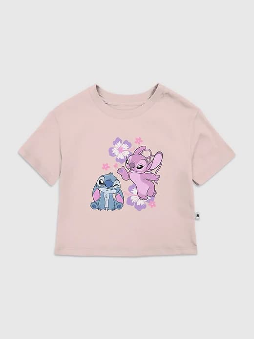 Toddler Disney Angel and Stitch Graphic T-Shirt - Image 1