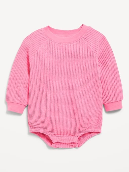 Long-Sleeve Fleece One-Piece Romper for Baby - Image 1