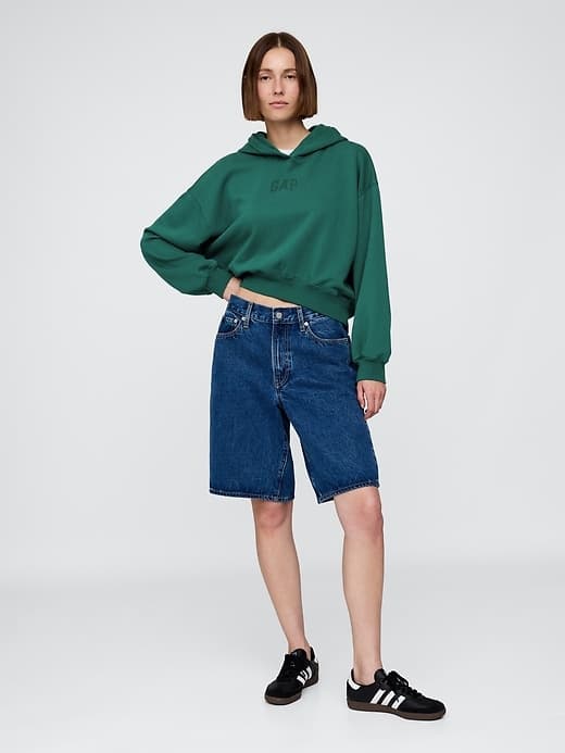 VintageSoft Crop Logo Hoodie thumbnail 7
