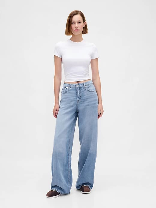 Mid Rise UltraSoft Baggy Jeans - Image 1