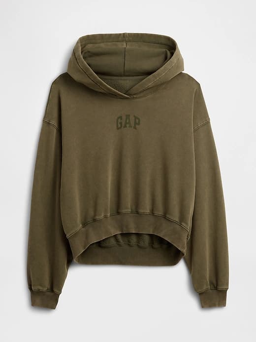 VintageSoft Crop Logo Hoodie thumbnail 6