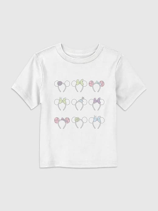 Toddler Minnie Mouse Ears Graphic T-Shirt - Image 1