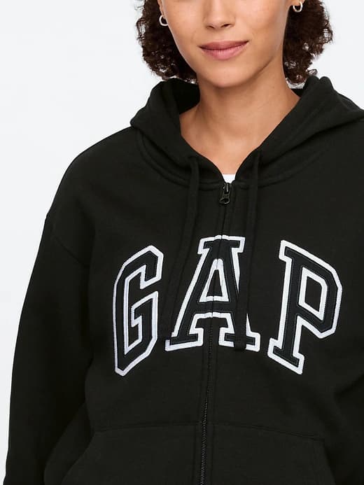 Relaxed Gap Logo Zip Hoodie thumbnail 4