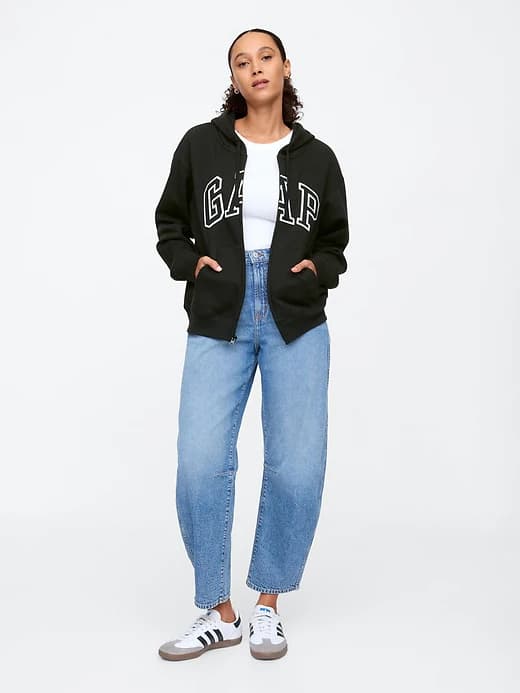 Relaxed Gap Logo Zip Hoodie thumbnail 3