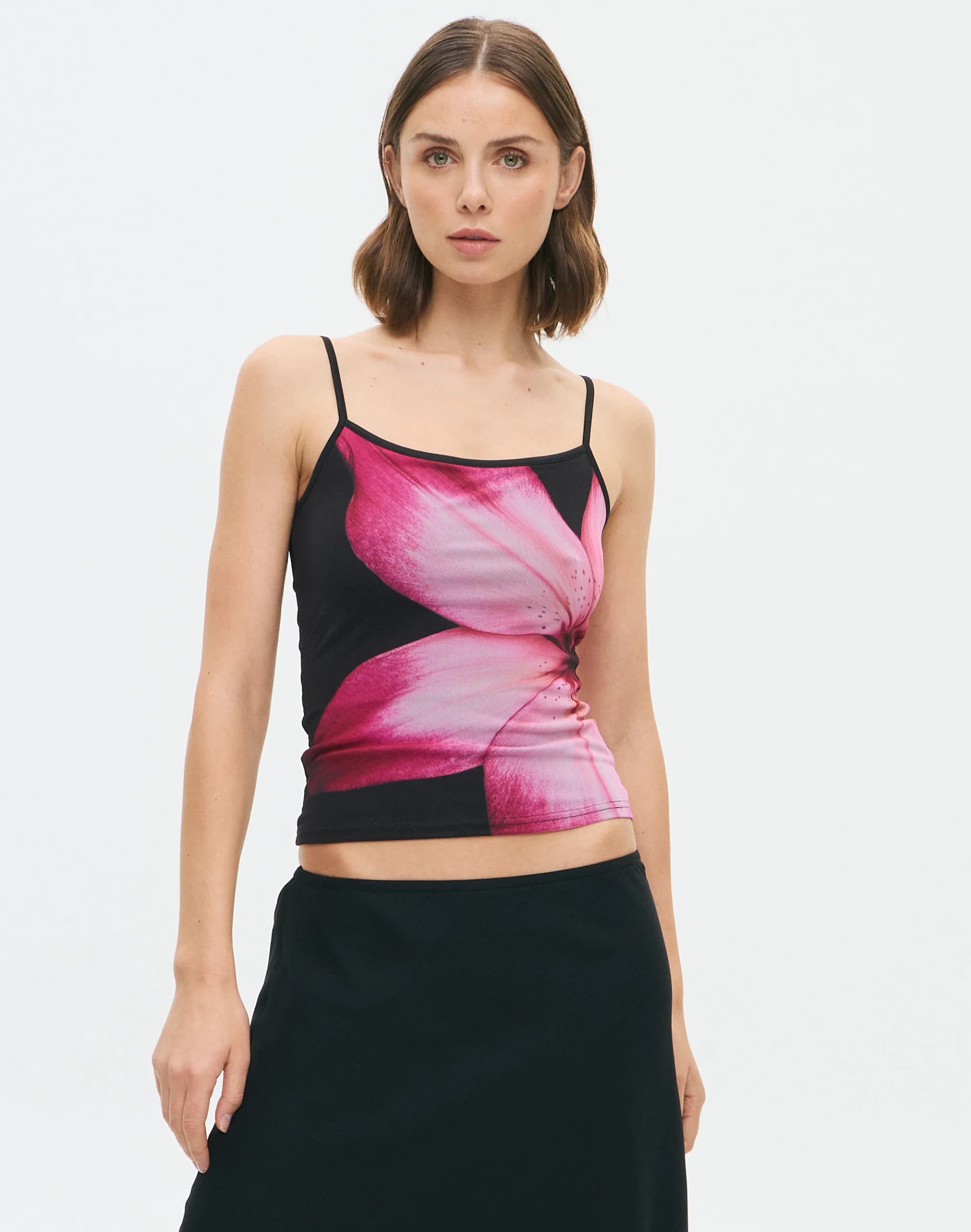 Thin Strap Mesh Print Tank - Image 1