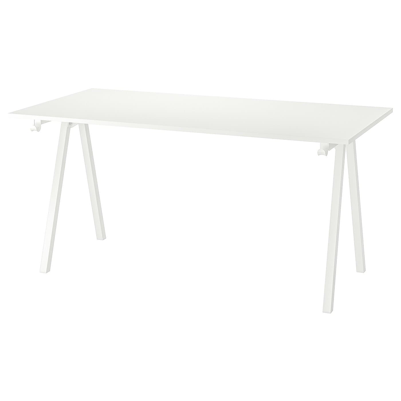 TROTTEN Desk - white 160x80 cm (63x31 1/2 ") - Image 1