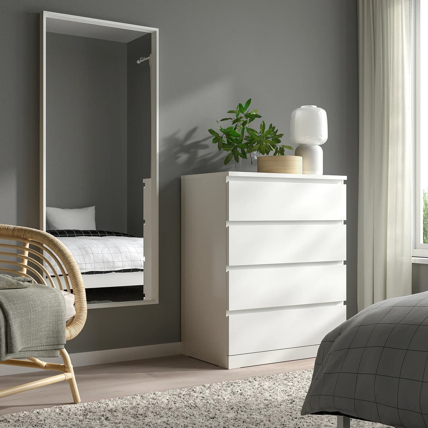 NISSEDAL Mirror - white 65x150 cm thumbnail 2