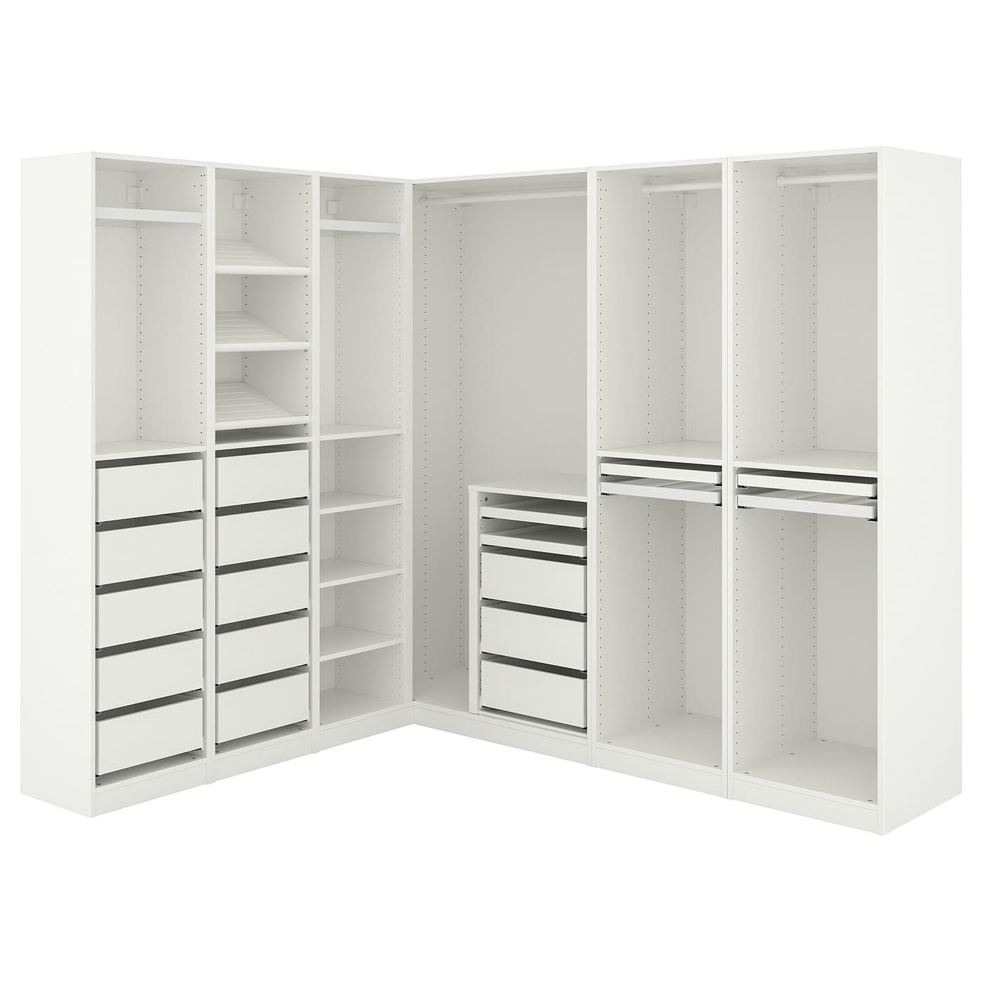 PAX Corner wardrobe - white 211/213x201 cm