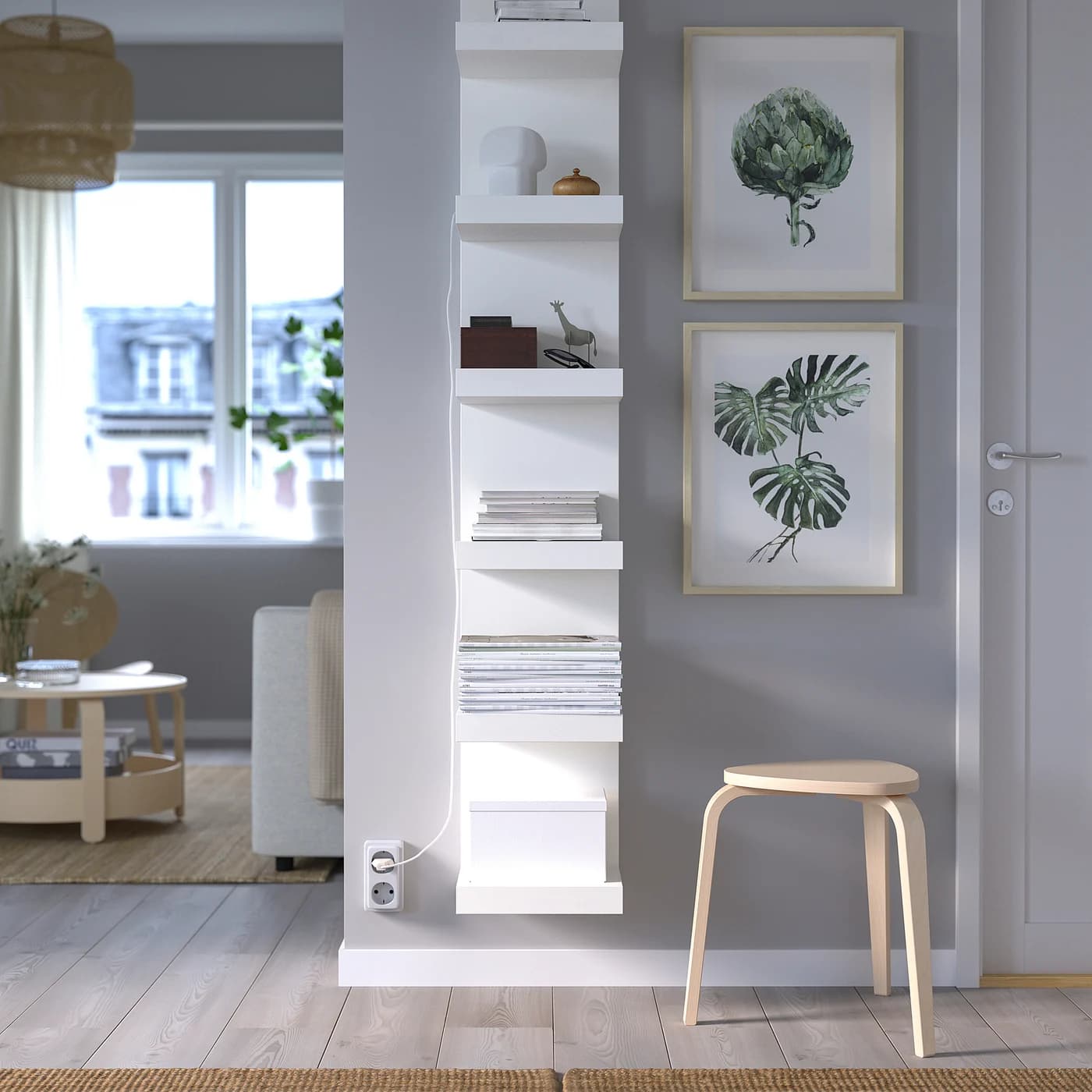 LACK Wall shelf unit - white 11 3/4x74 3/4 " thumbnail 2