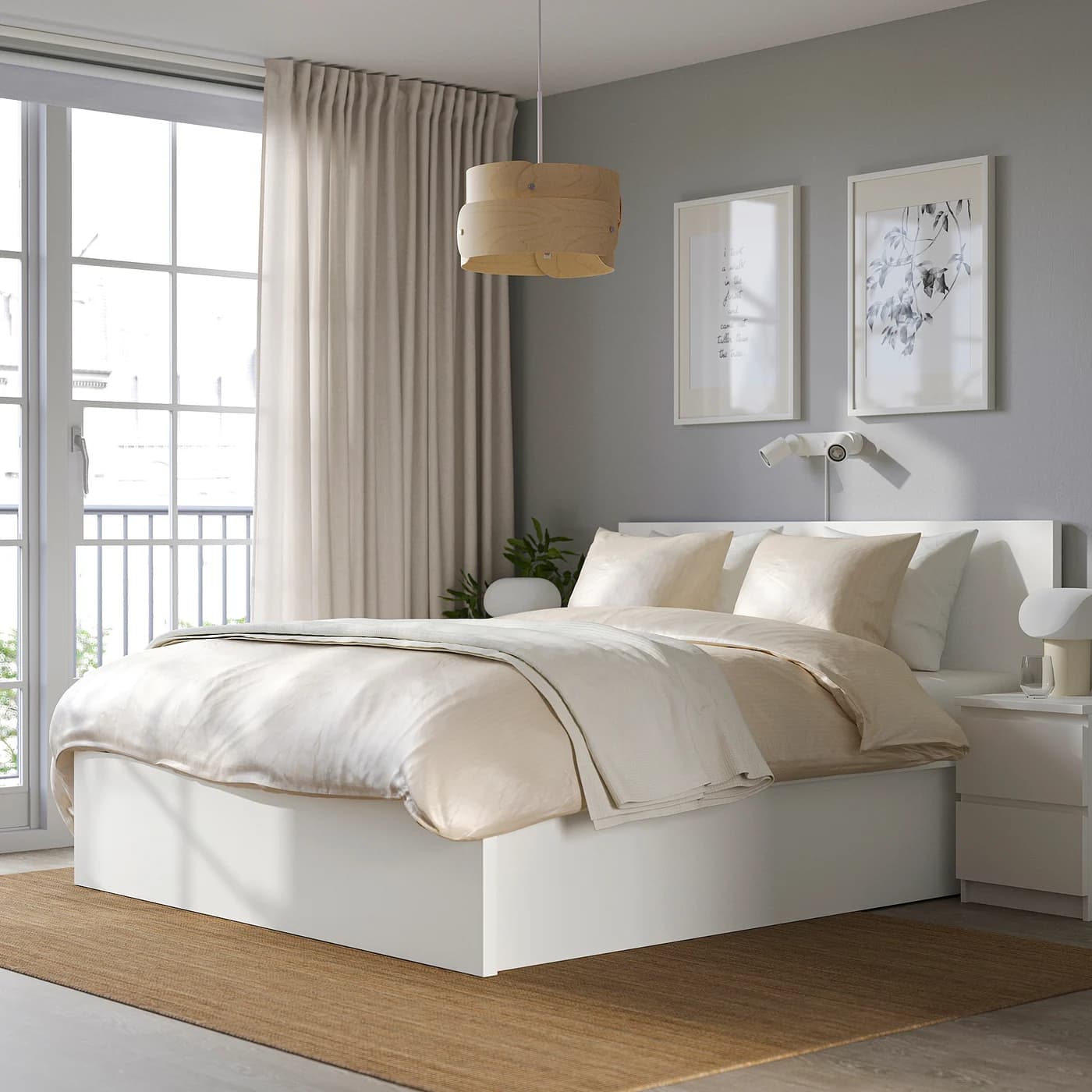 MALM Storage bed - white Queen thumbnail 3