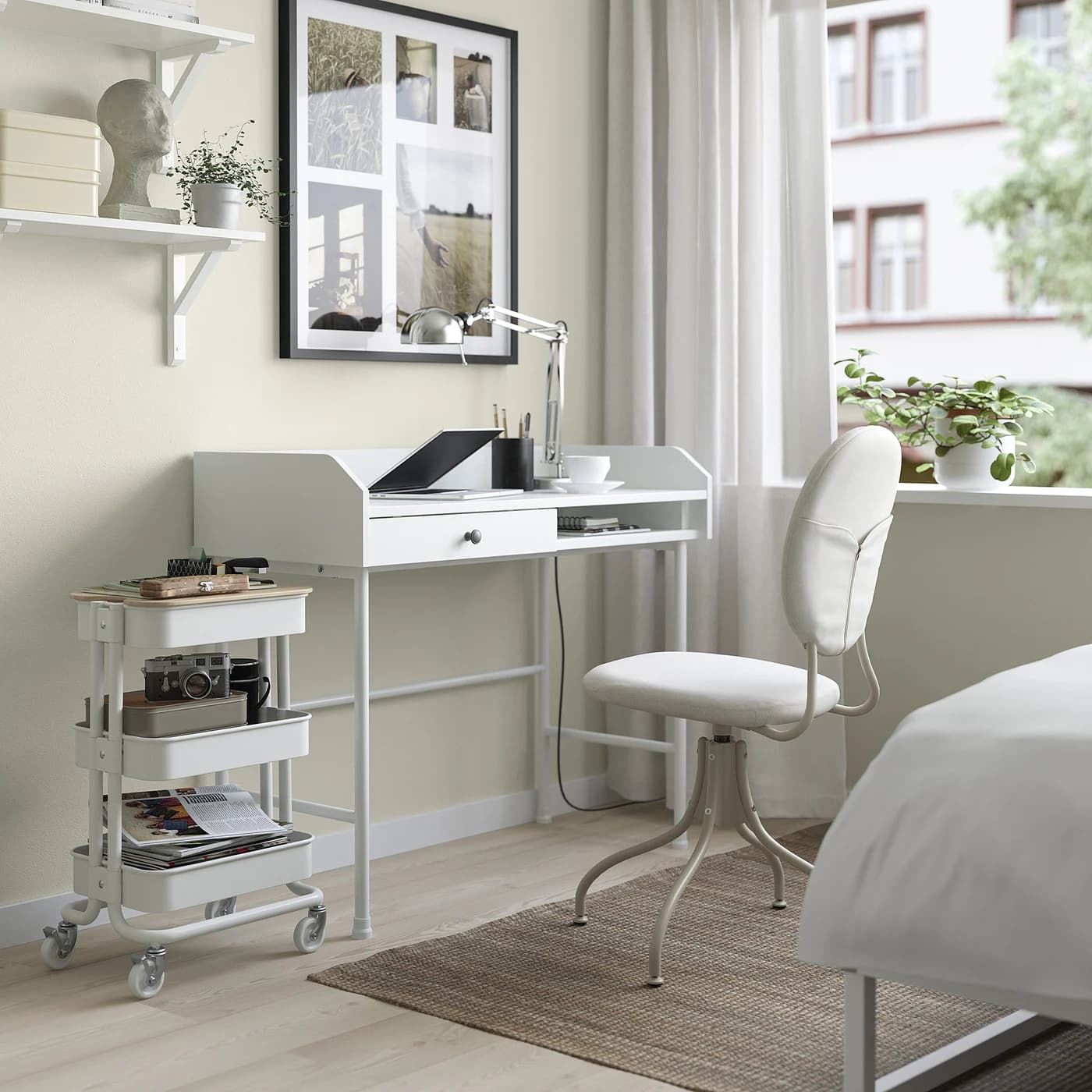 RÅSKOG Utility cart - white 11x15x24 " thumbnail 4