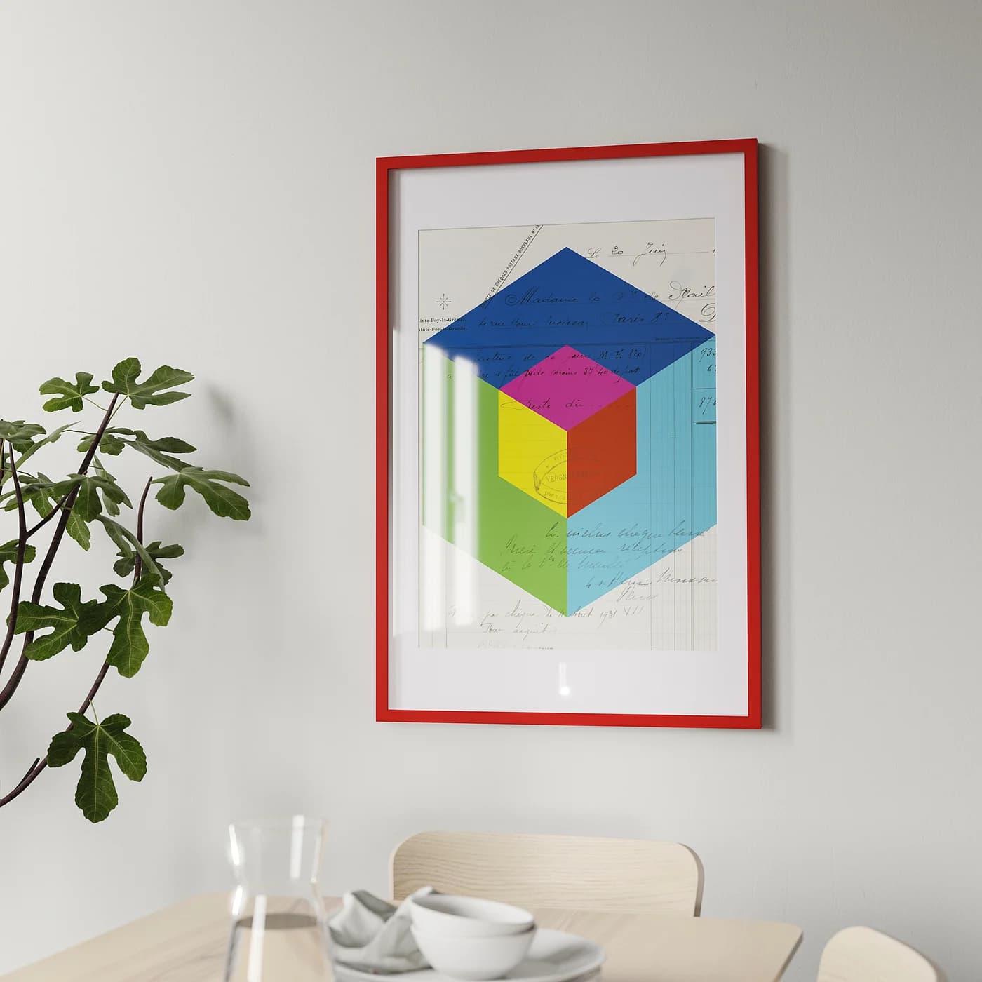 RÖDALM Frame - red 24x36 " thumbnail 2