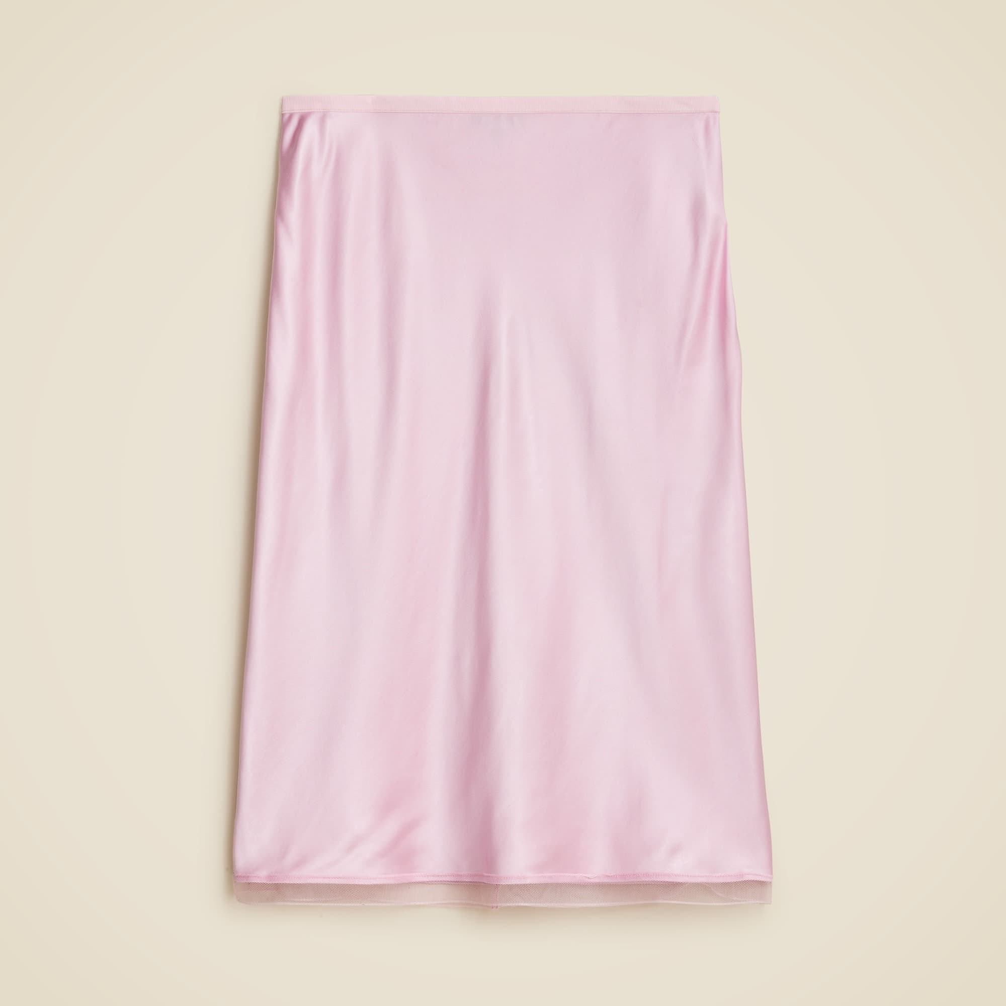 Gwen knee-length slip skirt in viscose charmeuse