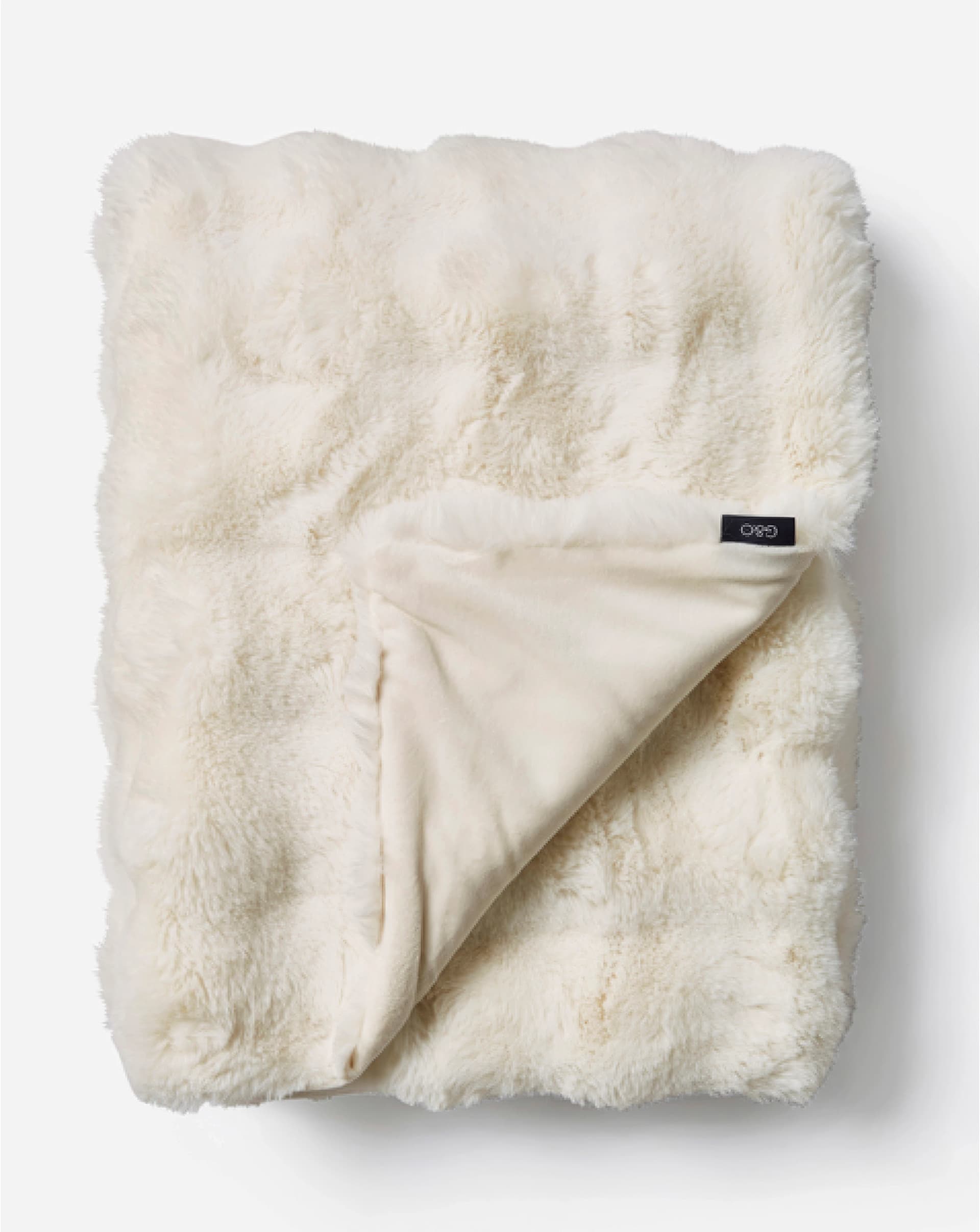 Bubble Faux Fur Throw - Ivory thumbnail 2