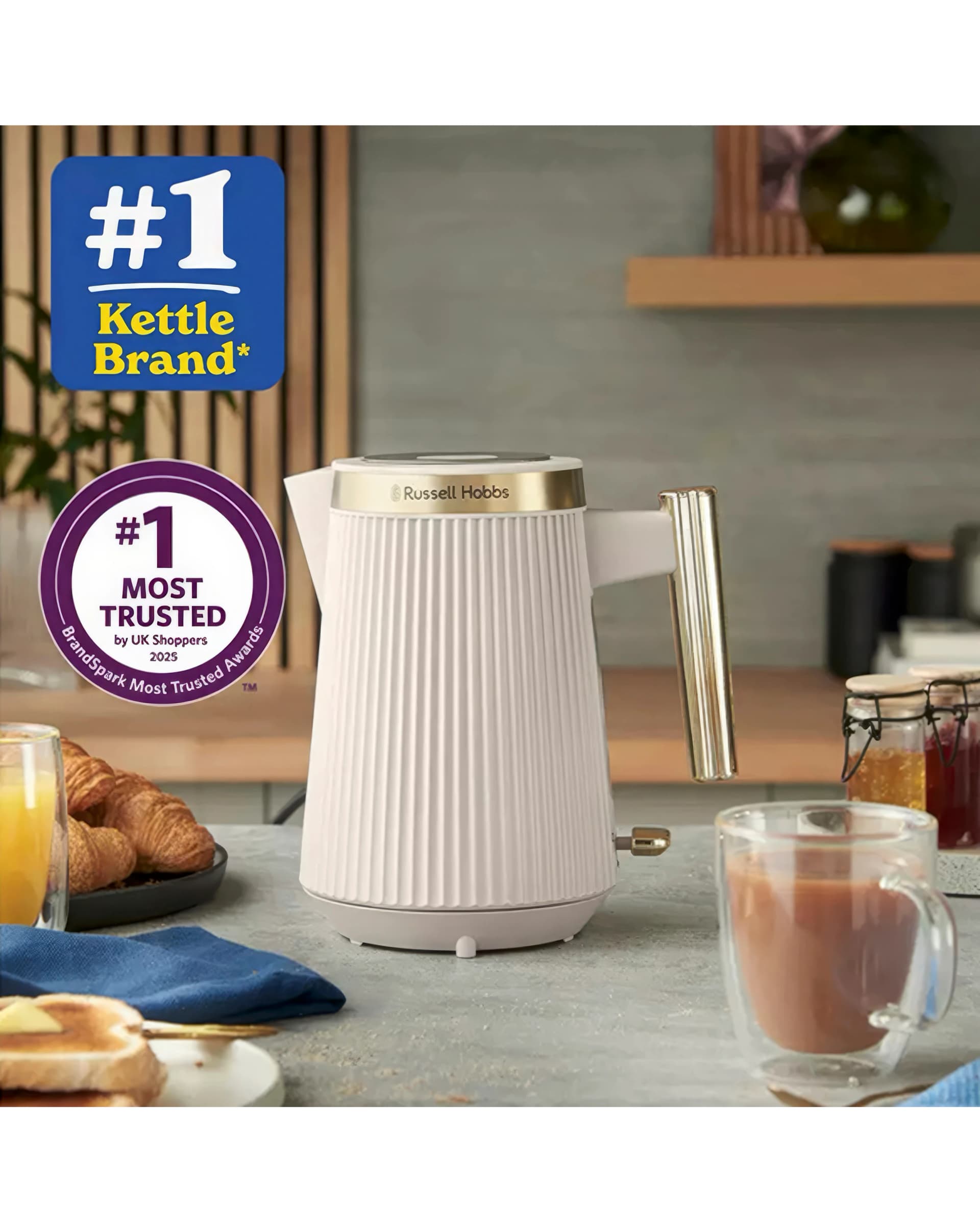 Russell Hobbs Bronte Kettle & 4 Slice Toaster Stone thumbnail 8