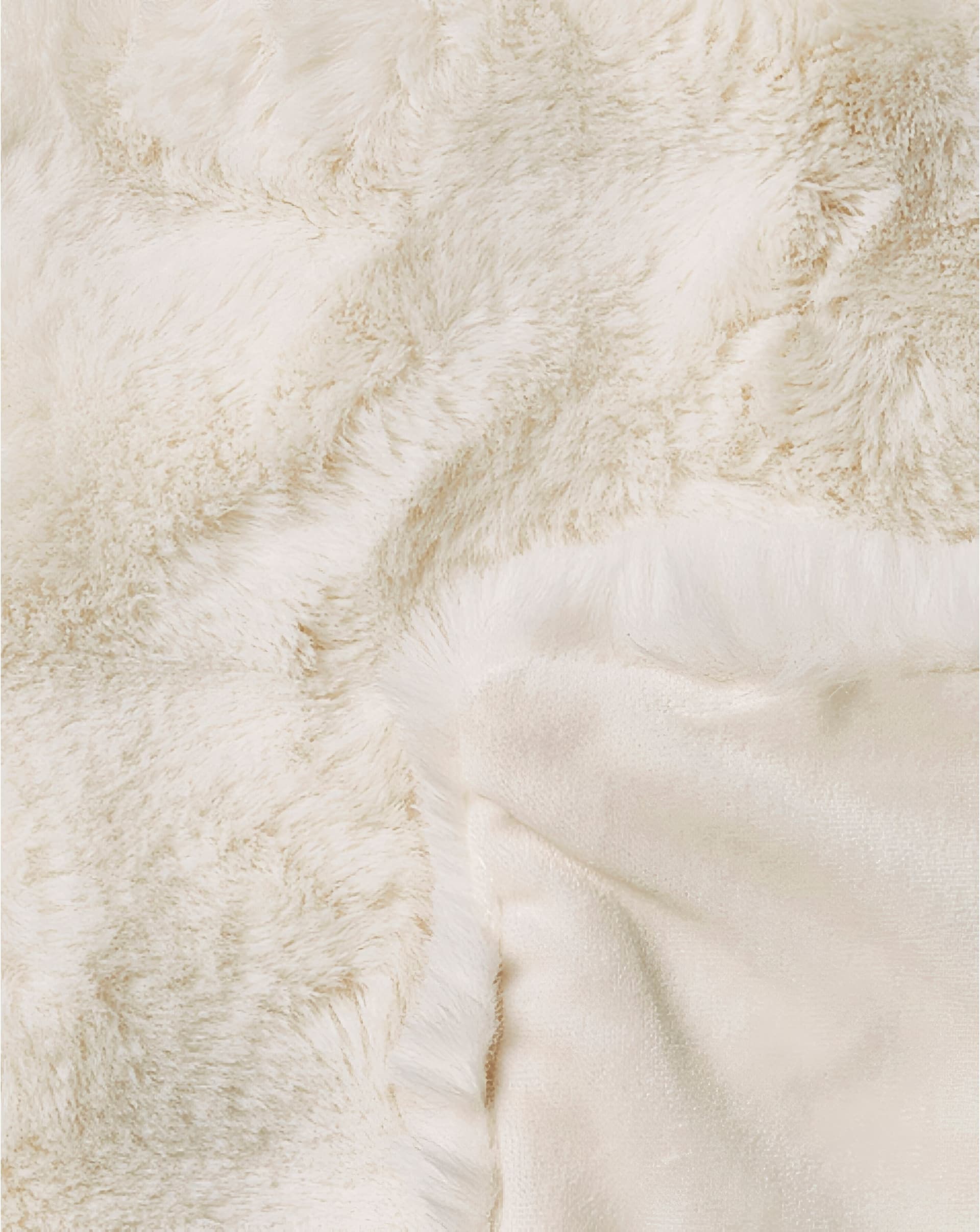 Bubble Faux Fur Throw - Ivory thumbnail 3