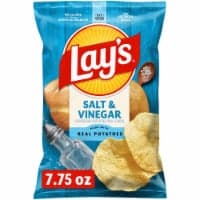 Lay's Salt and Vinegar Flavor Potato Chips, 7.75 oz - Image 1