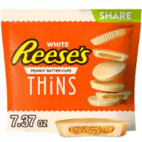 REESE'S THiNS White Creme Peanut Butter Cups Candy, 7.37 oz / 1 pack - Image 1