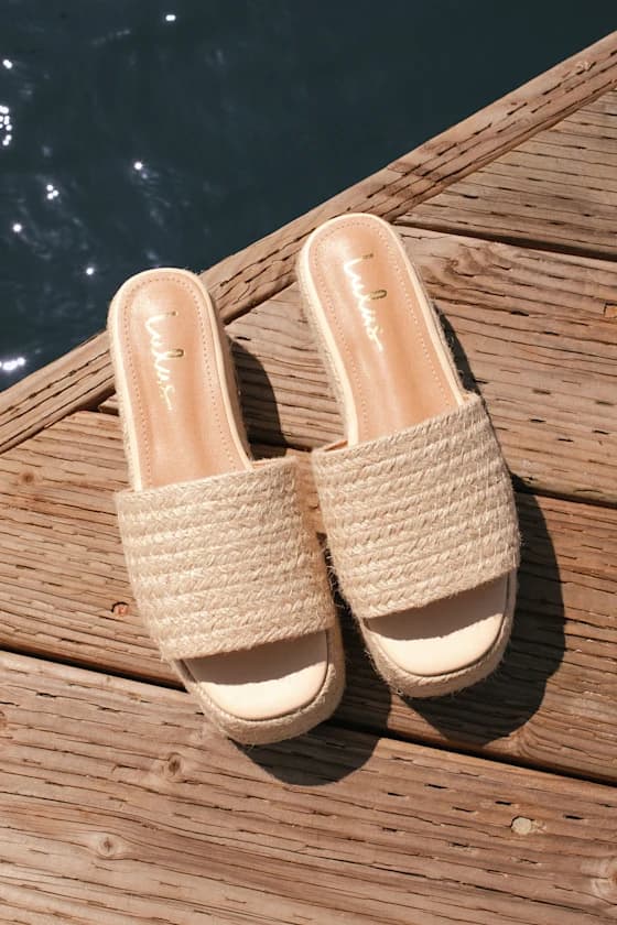 O'Ahu 2 Natural Espadrille Platforms - Image 1