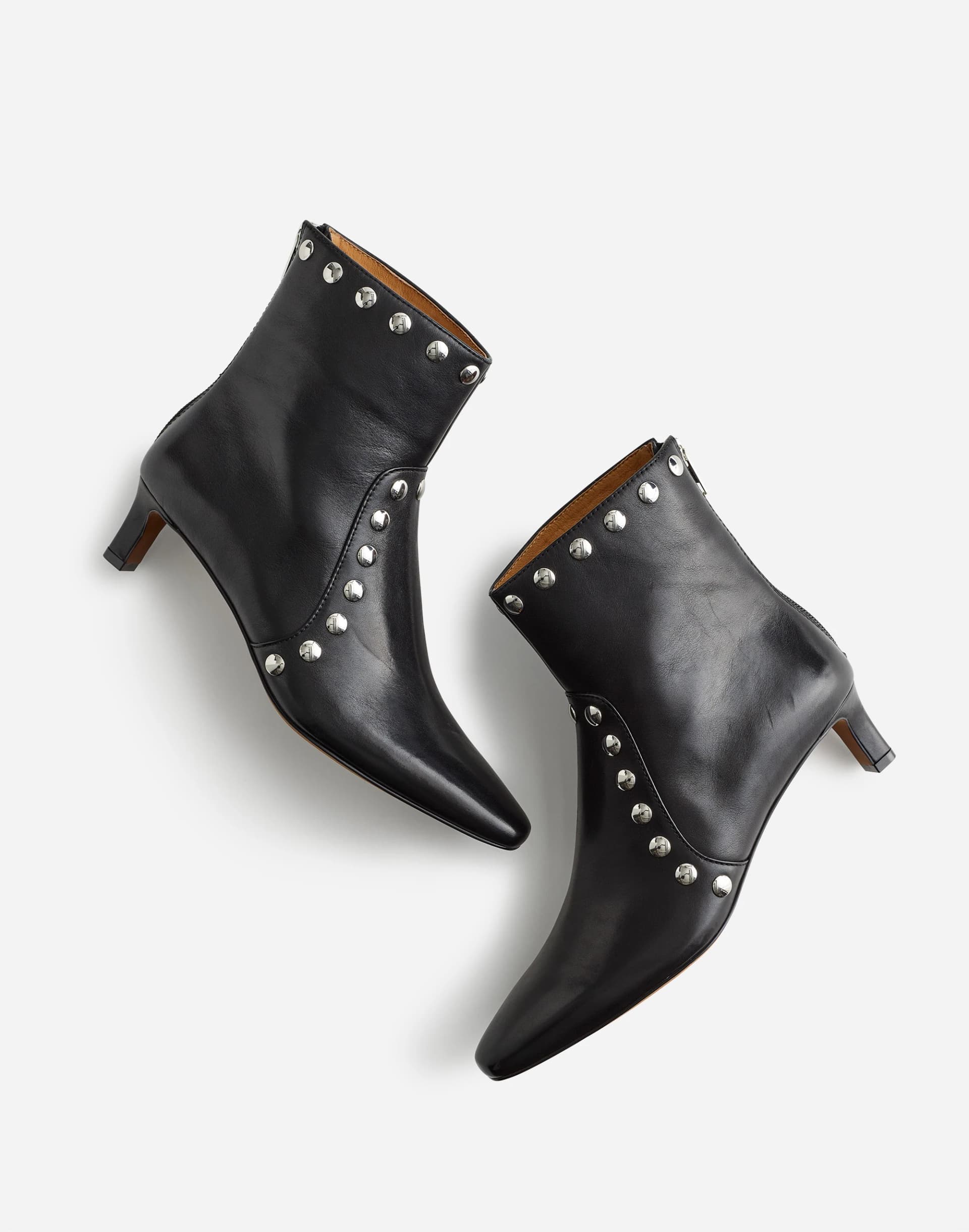 The Dimes Kitten-Heel Boot in Studded Leather - Image 1